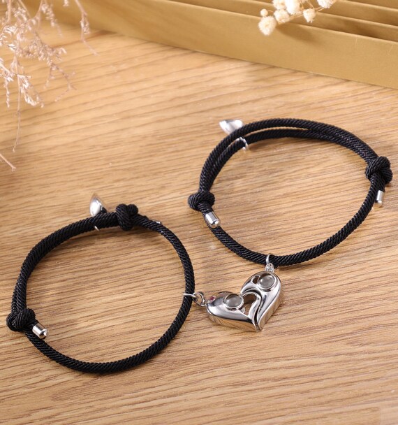 Bracciale di proiezione personalizzato con immagine semplice regalo di Natale per lei