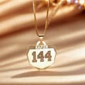 Custom Motocross Number Necklace With Name, Personalized Dirt Bike Number Plate Pendant, Customized Dog Tag With Name Necklace Gift For Men