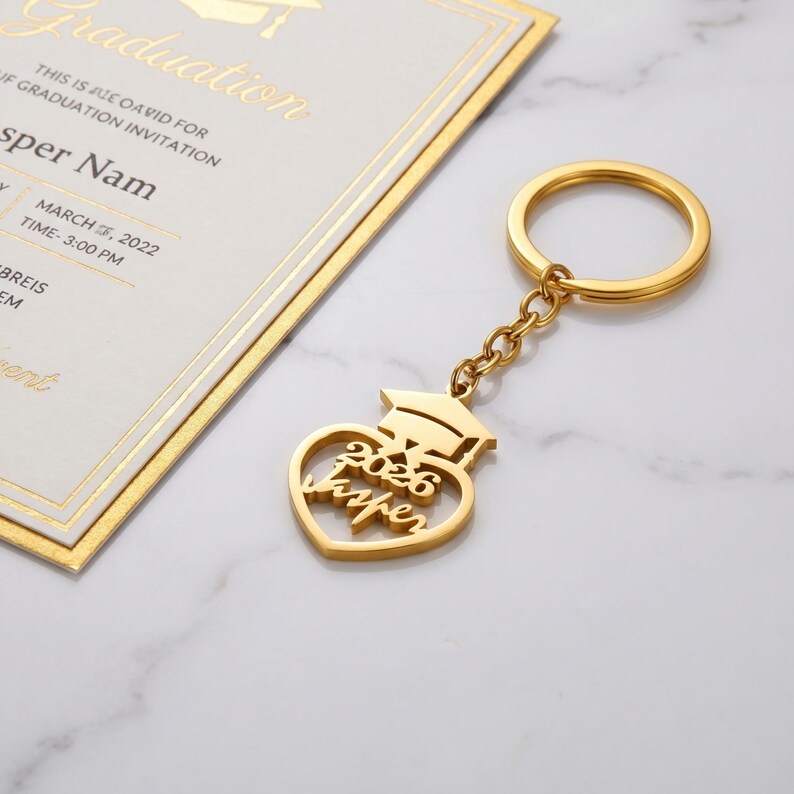 Class of 2026 Keychain, Personalized Graduation Keychain With Name ...