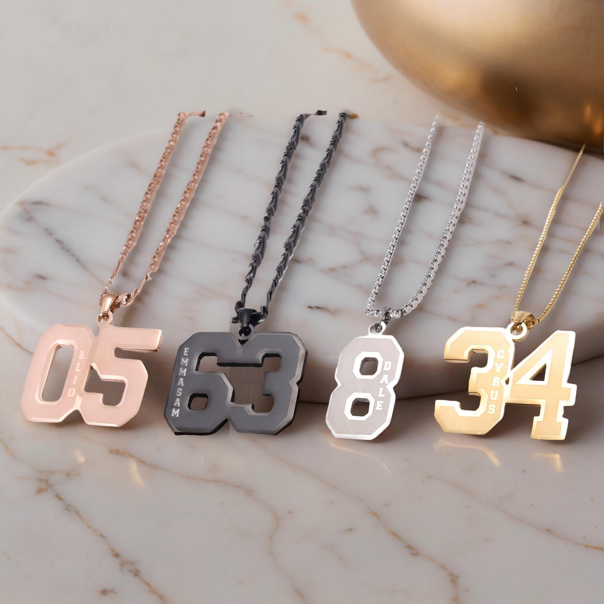 Personalized Number Necklace-custom Sports Pendant Jewelry