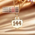 Custom Motocross Number Necklace With Name, Personalized Dirt Bike Number Plate Pendant, Customized Dog Tag With Name Necklace Gift For Men