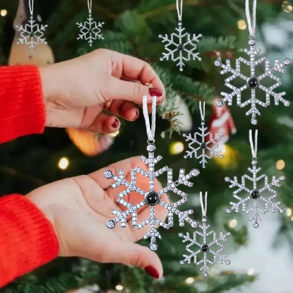 AvviKro Ornements à suspendre en acrylique pailleté pour sapin de