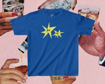 Camiseta de bebé con estampado de estrellas / Camiseta coqueta vintage Y2K