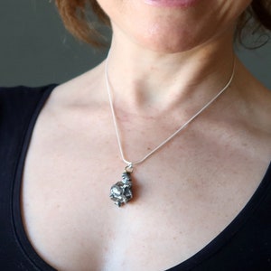 Campo Del Cielo Meteorite Necklace, Sterling Silver Adjustable