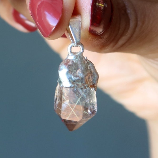 Rutilated Quartz Pendant Soul Savior Problem Solving Point