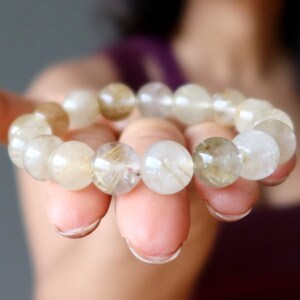 Rutilated Quartz Bracelet, Celestial Angel Hair