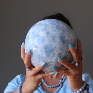 Calcite Sphere Blue Moon Crystal Ball