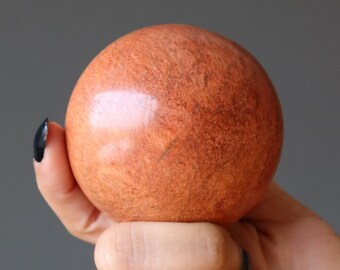 Red Jasper Sphere Matte Polished Natural Gemstone Fire Element Crystal Ball