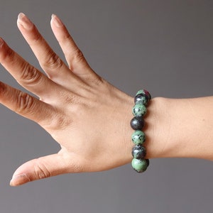 Ruby Zoisite Gemstone Bracelet Crystal Healing Love Chakra