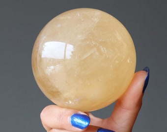 Honey Calcite Sphere Sun-Kissed Orange Crystal Ball