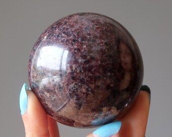Red Garnet Sphere Dark Madagascar Crystal Ball