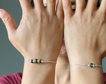 Moldavite Bracelet Halley&#39;s Comet Fine Cut Gemstone Sterling Silver