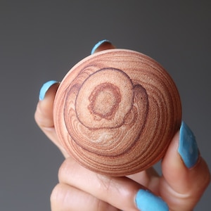 Sandstone Sphere Brown Desert Sunrise Crystal Ball