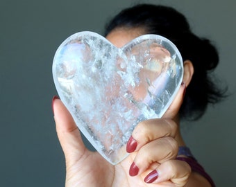 Clear Quartz Heart My Love is Pure Healing Energy Crystal Gem