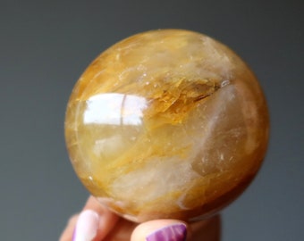 Golden Healer Quartz Sphere Hematoid Kristall Heilkugel