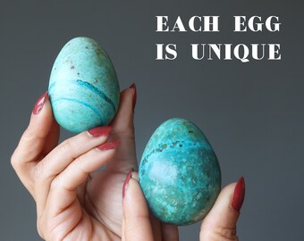 Chrysocolla Egg Land and Sea Natural Beauty