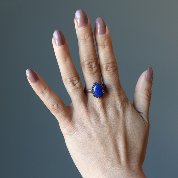 Lapis Lazuli Ring in Adjustable Antique Copper - image 3