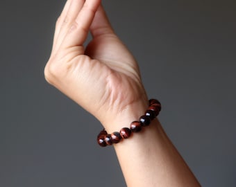 Red Tigers Eye Bracelet Roaring at the Sun Healing Crystal