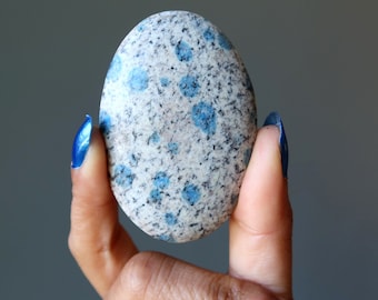 Azurite Polished Stone Blue Crystal Celestial Granite K2
