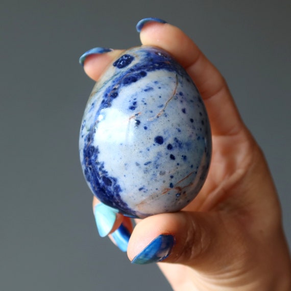 Sodalite Egg Crack of Dawn Fresh Blue Cloud Crystal Ireland