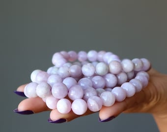 Kunzit Armband: natürlicher rosa Kristalledelstein, Heilstein