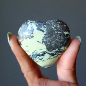 Serpentine Heart of Gold Pyrite Generous Love Green Gemstone