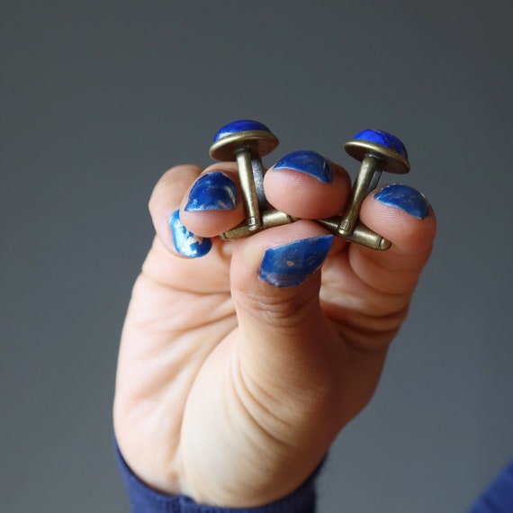 Lapis Cufflinks Meaningful Gift of Serenity Blue … - image 5