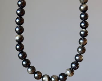 Collana in ossidiana dorata che abbaglia il mio stile