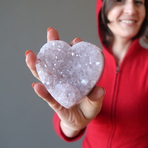 Amethyst Heart Fond Feelings Love Stone Violet Crystal Cluster