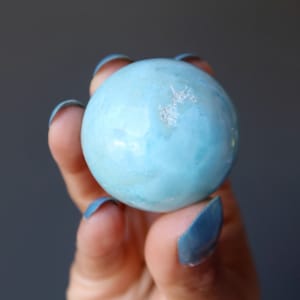 Larimar Sphere Calm Blue Caribbean Stone