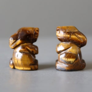 Tigerauge Kaninchen 2,5cm Miniatur Tier Hopper zur Größe