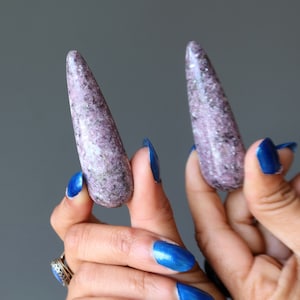 Lepidolite Wand Set Massage Purple Crystal Stones