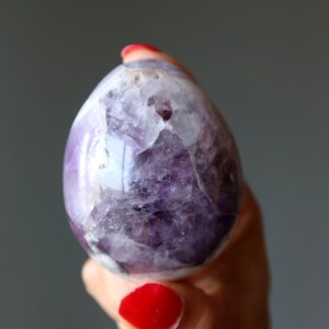 Amethyst Egg Spiritual Swami Chevron Crystal