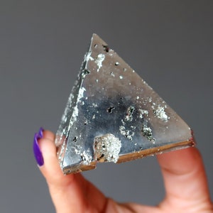 Pyrite Pyramid Gift of the Gods Golden Prosperity Metallic Stone