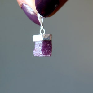 Red Ruby Pendant Real Raw Romance Gemstone Sterling Silver