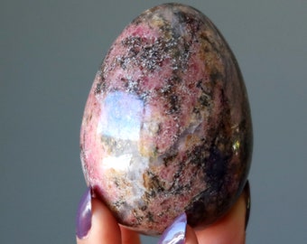 Rhodonite Egg Burst of Passion Pink Stone Love Friendship Crystal