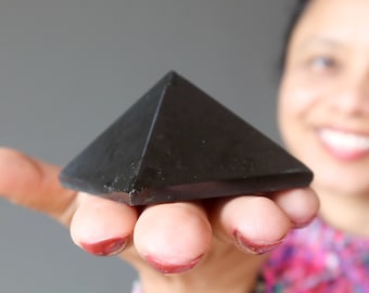 Black Tourmaline Pyramid Power of Protection Sacred Stone