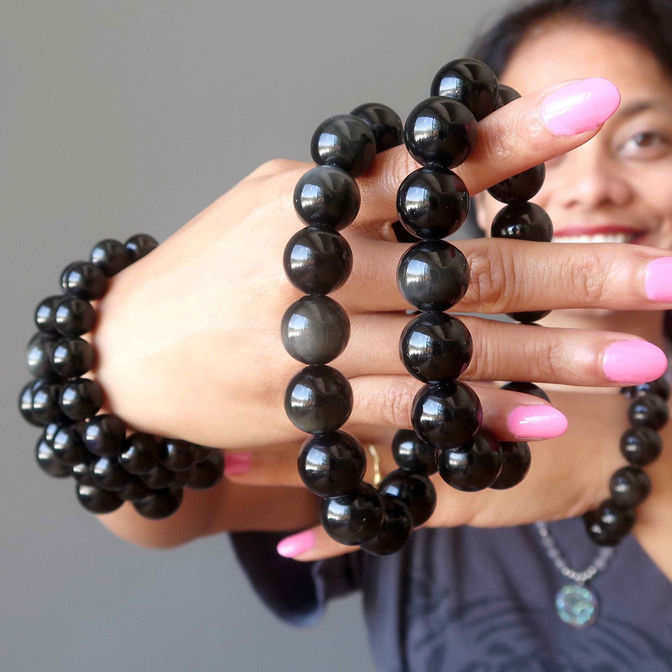 Rainbow on sale obsidian bracelet