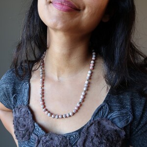 Rhodochrosite Necklace Genuine Pink Gemstones
