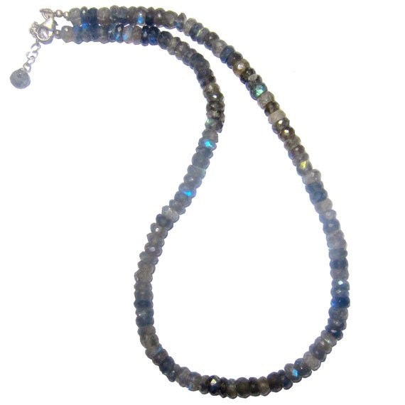 Labradorite Necklace Rainbow Faceted Gemstone Bea… - image 9