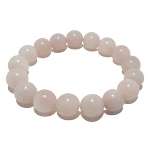 Rose Quartz Bracelet Creamy Dreamy Pink Romance Stone image 8