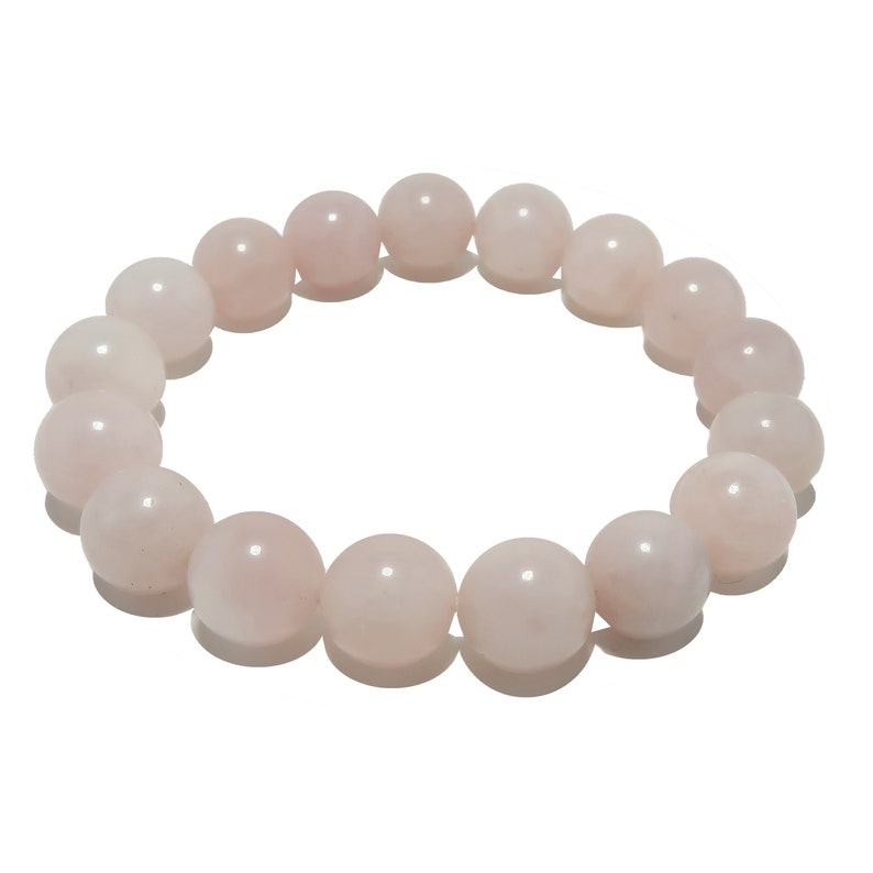 Rose Quartz Bracelet Creamy Dreamy Pink Romance Stone image 8