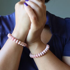 Rhodochrosite Bracelet Real Soulmates Rondelle