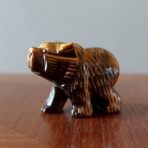 Tigerauge Bär Fearless Freund Braun Grizzly Tierfigurine