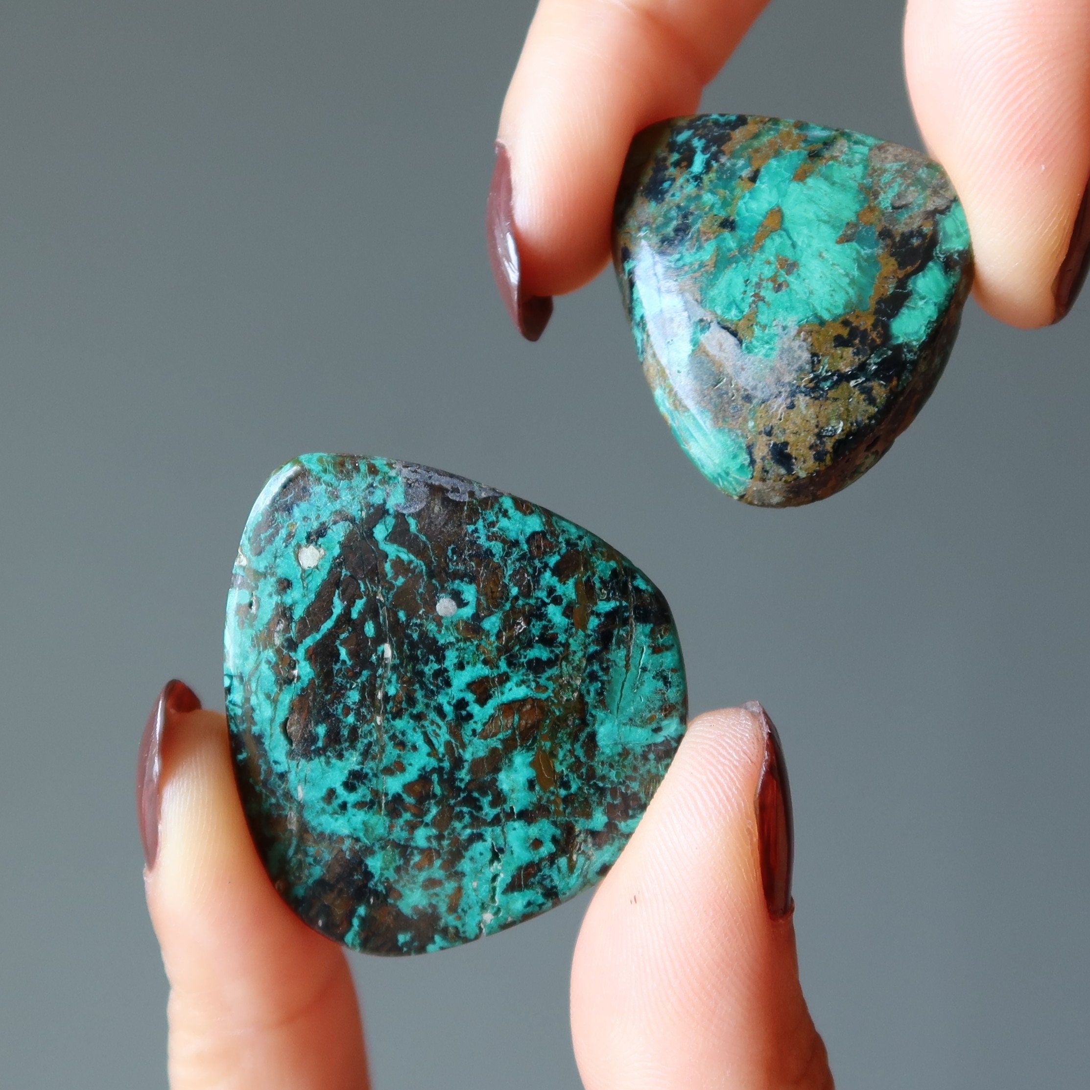 Chrysocolla Polished Stone Set Nature of Abundance Gems - Etsy