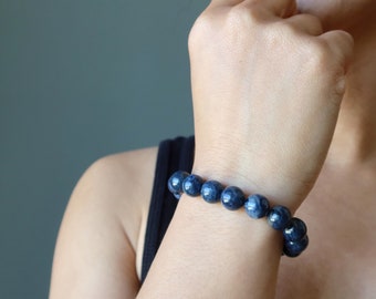 Dumortieriet armband, wijsheid blauwe channeling steen