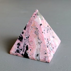 Rhodonite Pyramid Love Pink Crystal