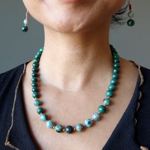 Collana in malachite crisocolla Dea Cristallo Rame
