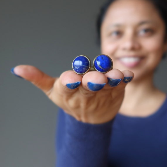 Lapis Cufflinks Meaningful Gift of Serenity Blue … - image 1