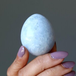 Blue Calcite Egg Hope Healing Stone